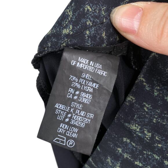 Theory Adbelle K Blue Green Plaid Stretch Skinny Legging Pants SZ S - Picture 6 of 11